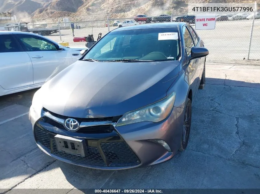 4T1BF1FK3GU577996 2016 Toyota Camry Se