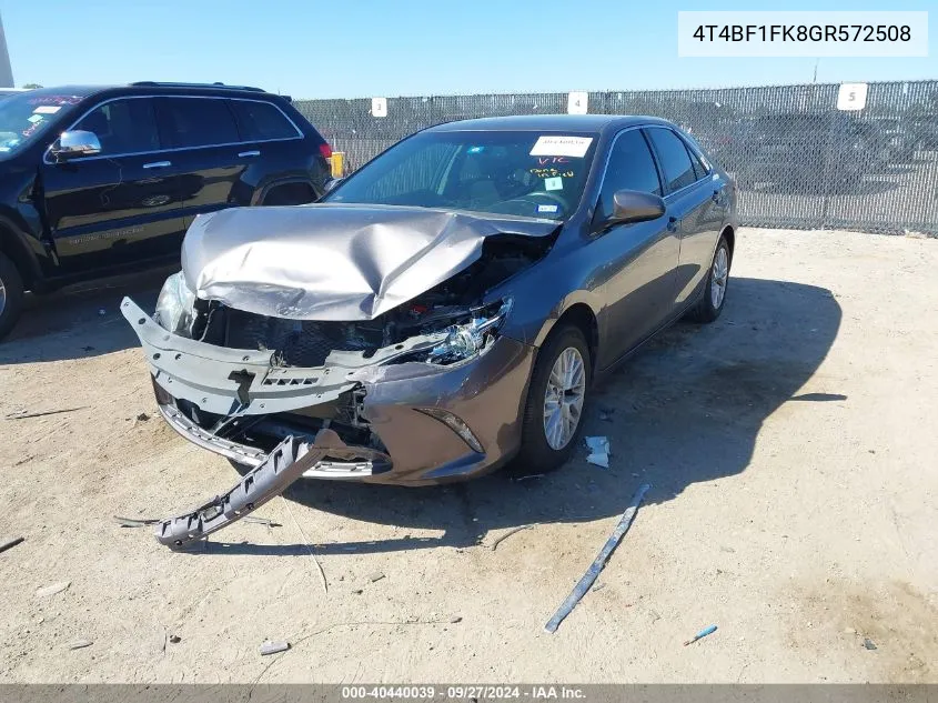 2016 Toyota Camry Le VIN: 4T4BF1FK8GR572508 Lot: 40440039