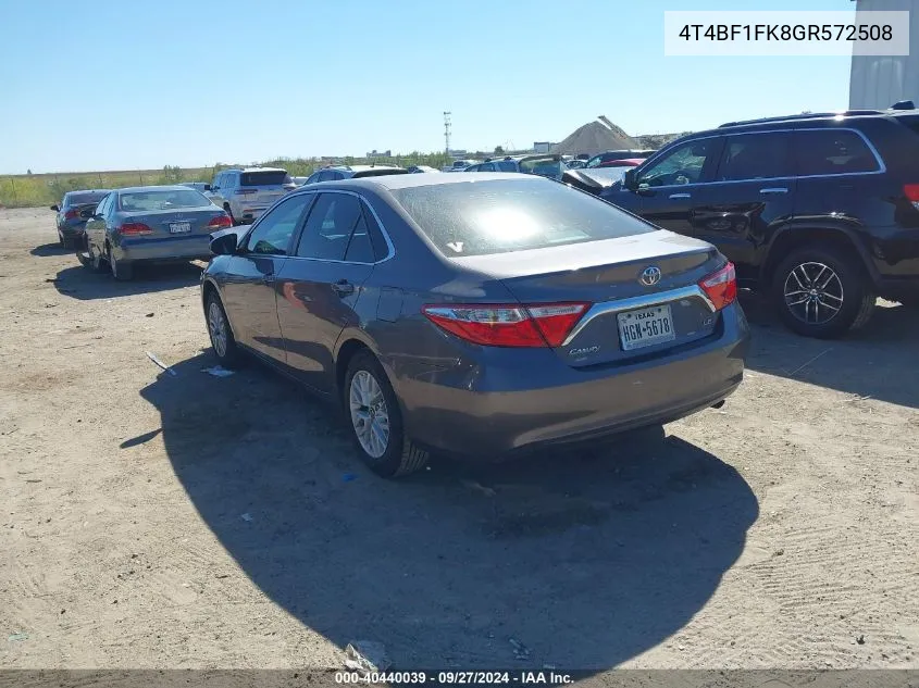 4T4BF1FK8GR572508 2016 Toyota Camry Le