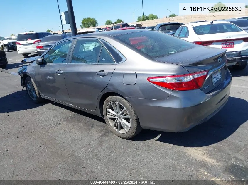 2016 Toyota Camry Se VIN: 4T1BF1FKXGU225630 Lot: 40441489