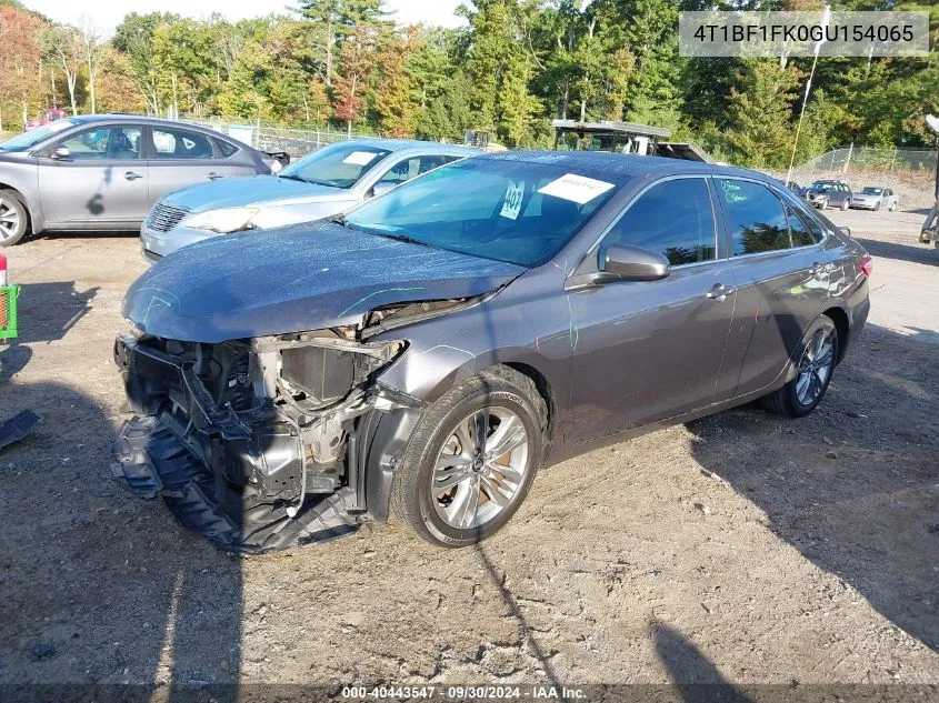 2016 Toyota Camry Se VIN: 4T1BF1FK0GU154065 Lot: 40443547