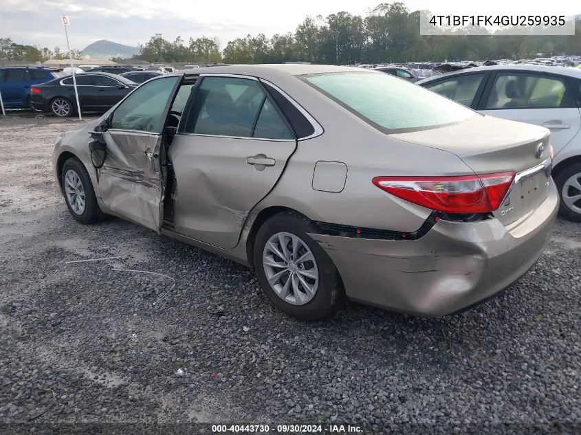 4T1BF1FK4GU259935 2016 Toyota Camry Le/Xle/Se/Xse