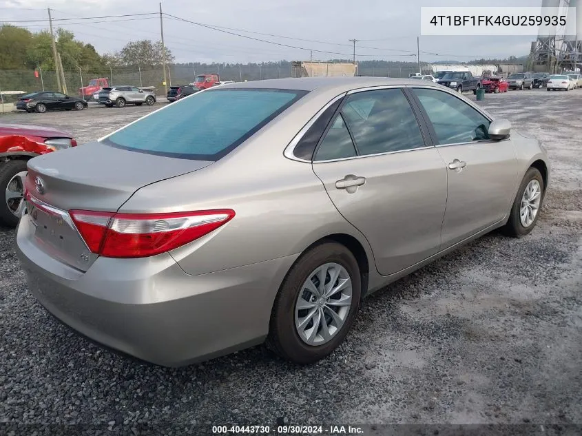 4T1BF1FK4GU259935 2016 Toyota Camry Le/Xle/Se/Xse