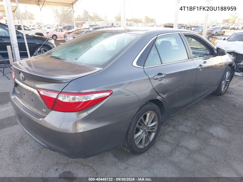 4T1BF1FK2GU188959 2016 Toyota Camry Se