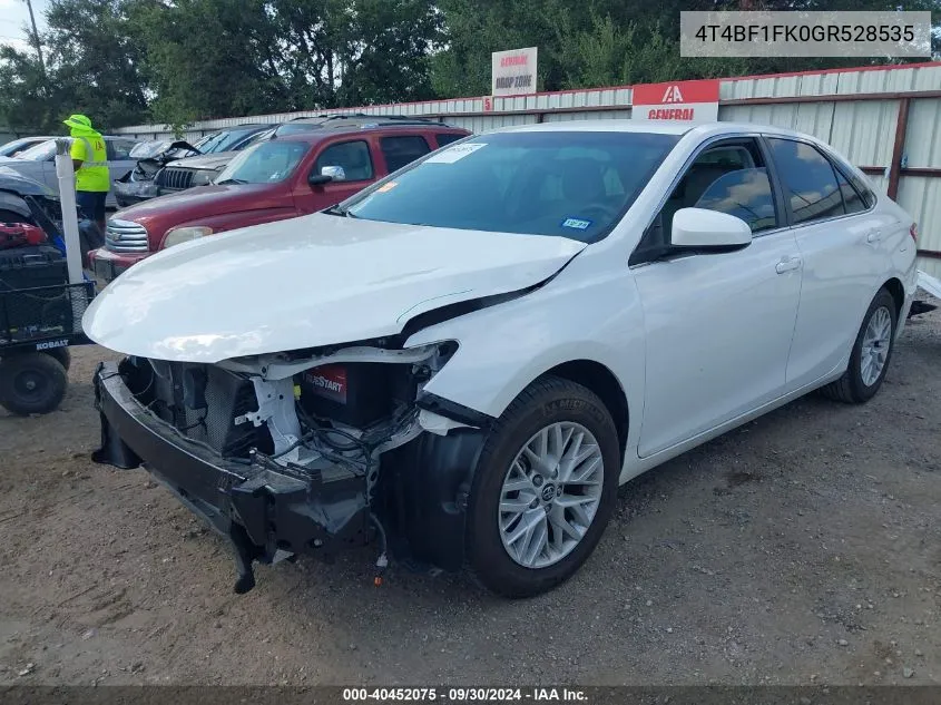 4T4BF1FK0GR528535 2016 Toyota Camry Le