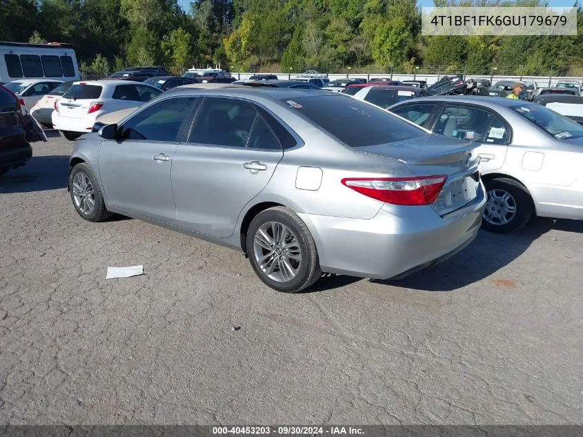 2016 Toyota Camry Le/Xle/Se/Xse VIN: 4T1BF1FK6GU179679 Lot: 40453203