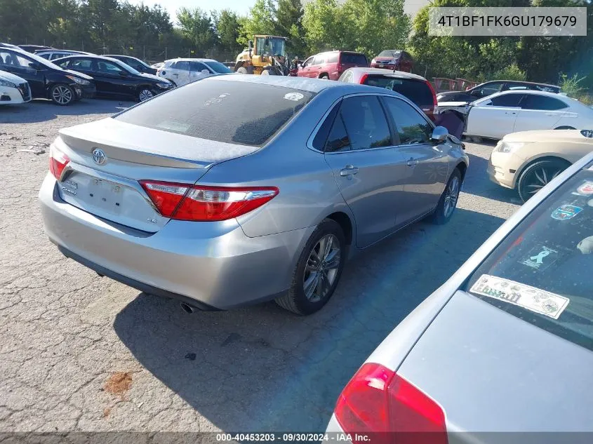 2016 Toyota Camry Le/Xle/Se/Xse VIN: 4T1BF1FK6GU179679 Lot: 40453203