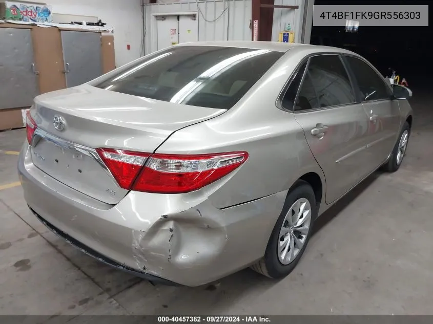 2016 Toyota Camry Le VIN: 4T4BF1FK9GR556303 Lot: 40457382