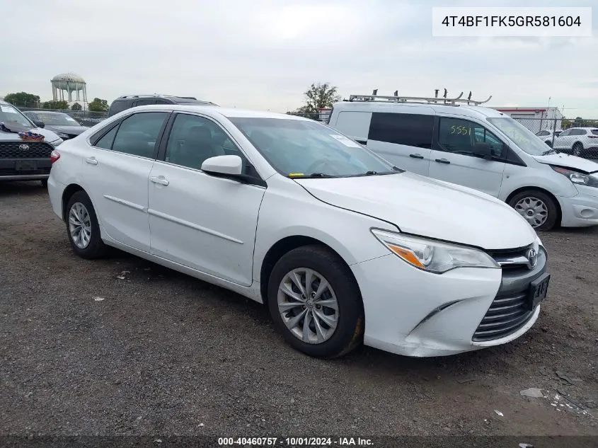 4T4BF1FK5GR581604 2016 Toyota Camry Le/Xle/Se/Xse