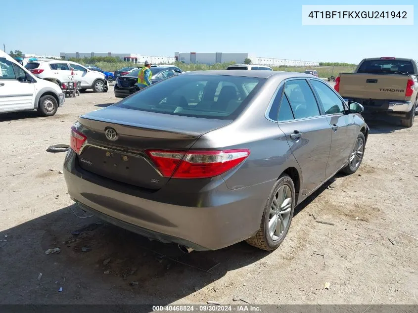 4T1BF1FKXGU241942 2016 Toyota Camry Le/Xle/Se/Xse