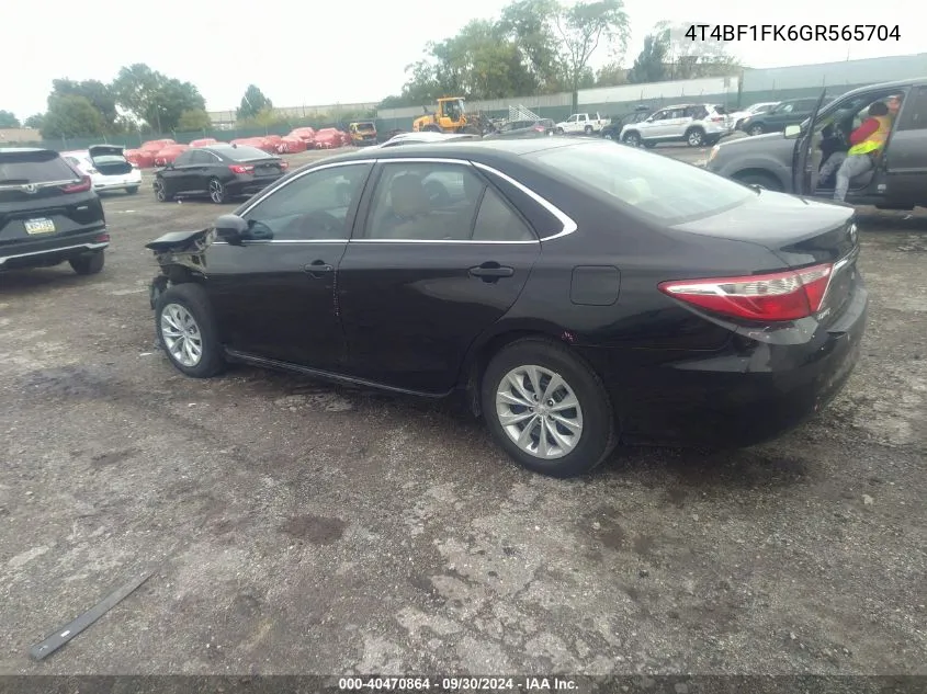 2016 Toyota Camry Le VIN: 4T4BF1FK6GR565704 Lot: 40470864