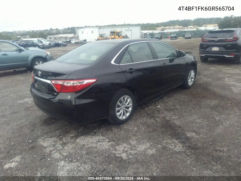 4T4BF1FK6GR565704 2016 Toyota Camry Le