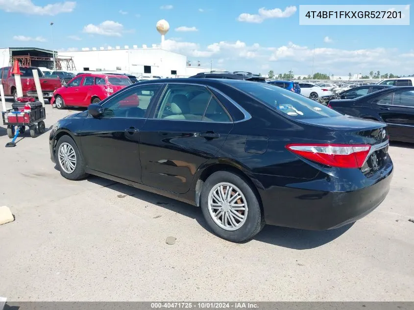 4T4BF1FKXGR527201 2016 Toyota Camry Le