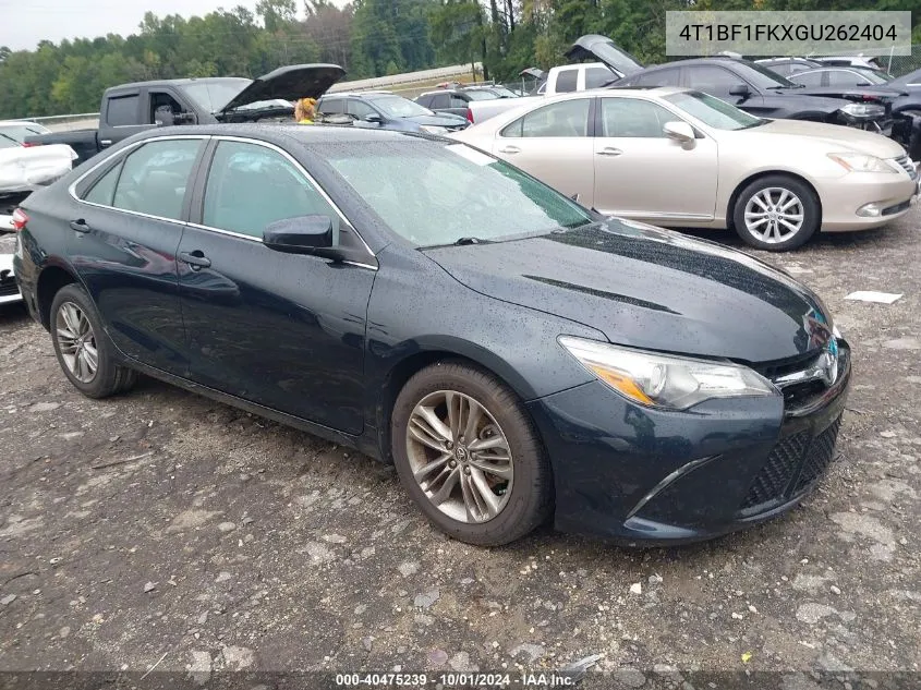 2016 Toyota Camry Se VIN: 4T1BF1FKXGU262404 Lot: 40475239