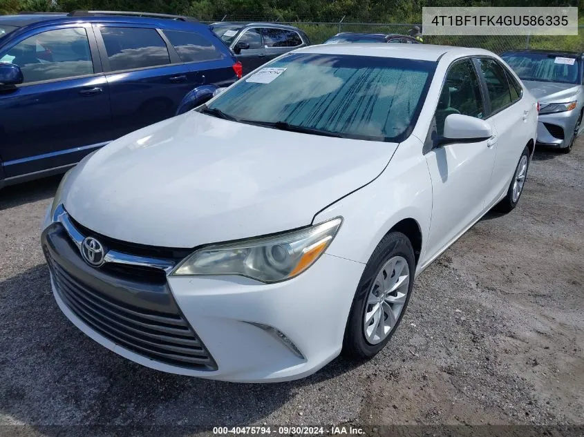 2016 Toyota Camry Le/Xle/Se/Xse VIN: 4T1BF1FK4GU586335 Lot: 40475794