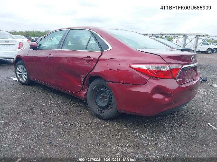 4T1BF1FK0GU585909 2016 Toyota Camry Le