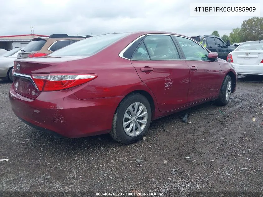 4T1BF1FK0GU585909 2016 Toyota Camry Le