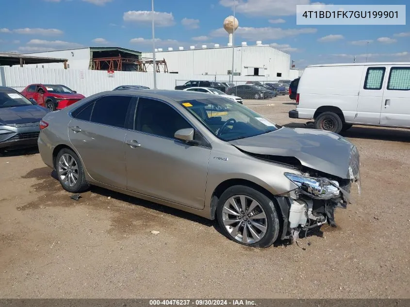 2016 Toyota Camry Hybrid Xle VIN: 4T1BD1FK7GU199901 Lot: 40476237