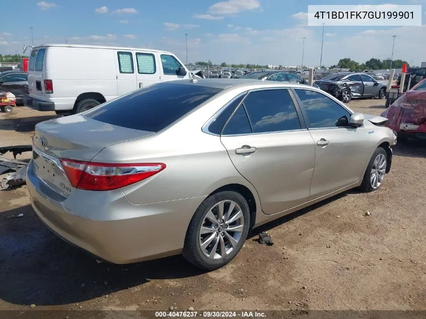 2016 Toyota Camry Hybrid Xle VIN: 4T1BD1FK7GU199901 Lot: 40476237