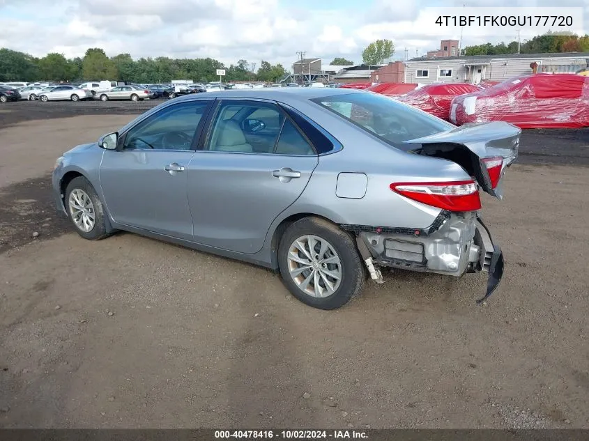 2016 Toyota Camry Le VIN: 4T1BF1FK0GU177720 Lot: 40478416