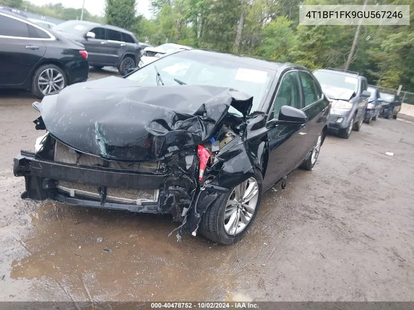 2016 Toyota Camry Se VIN: 4T1BF1FK9GU567246 Lot: 40478752