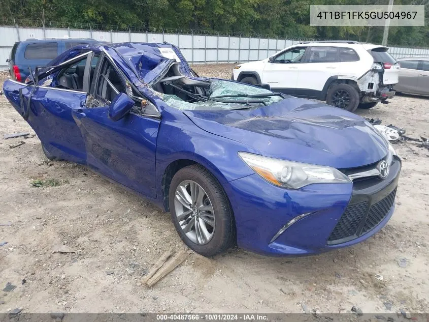 4T1BF1FK5GU504967 2016 Toyota Camry Se