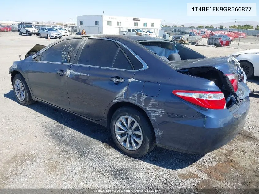 2016 Toyota Camry Le VIN: 4T4BF1FK9GR566877 Lot: 40497961