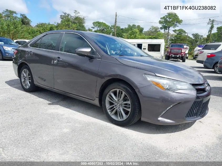 2016 Toyota Camry Se VIN: 4T1BF1FK4GU238082 Lot: 40507253