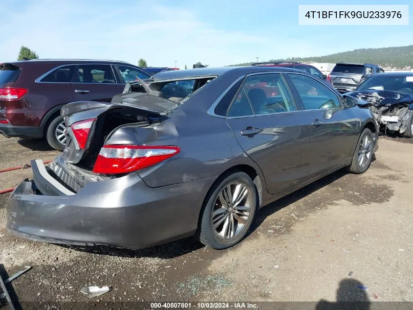 2016 Toyota Camry Se VIN: 4T1BF1FK9GU233976 Lot: 40507801