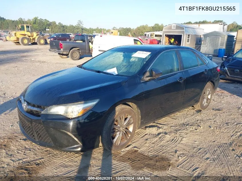 2016 Toyota Camry Se VIN: 4T1BF1FK8GU215565 Lot: 40528201