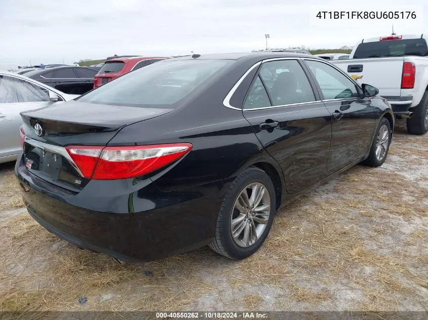 2016 Toyota Camry Se VIN: 4T1BF1FK8GU605176 Lot: 40550262