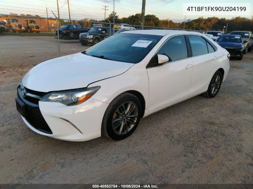 2016 Toyota Camry Le/Xle/Se/Xse VIN: 4T1BF1FK9GU204199 Lot: 40552754