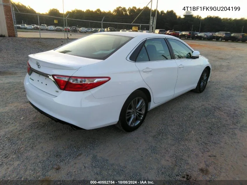 2016 Toyota Camry Le/Xle/Se/Xse VIN: 4T1BF1FK9GU204199 Lot: 40552754