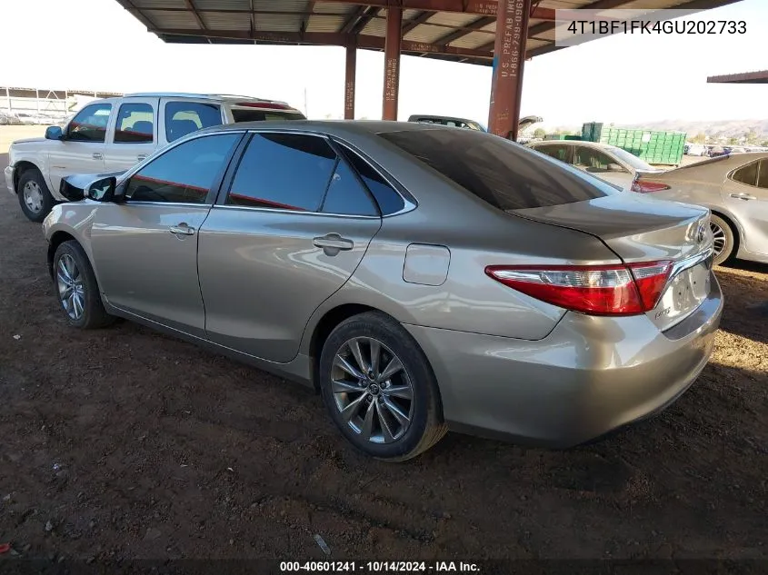 2016 Toyota Camry Xle VIN: 4T1BF1FK4GU202733 Lot: 40601241