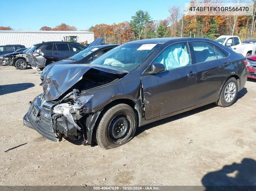 2016 Toyota Camry Le VIN: 4T4BF1FK1GR566470 Lot: 40647639