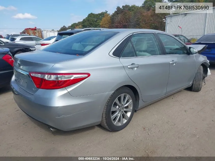 2016 Toyota Camry Xle VIN: 4T4BF1FK7GR530590 Lot: 40683234