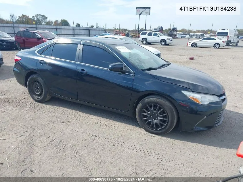 2016 Toyota Camry Le VIN: 4T1BF1FK1GU184238 Lot: 40690776