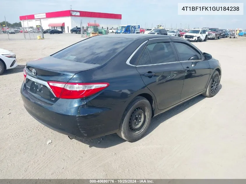 4T1BF1FK1GU184238 2016 Toyota Camry Le