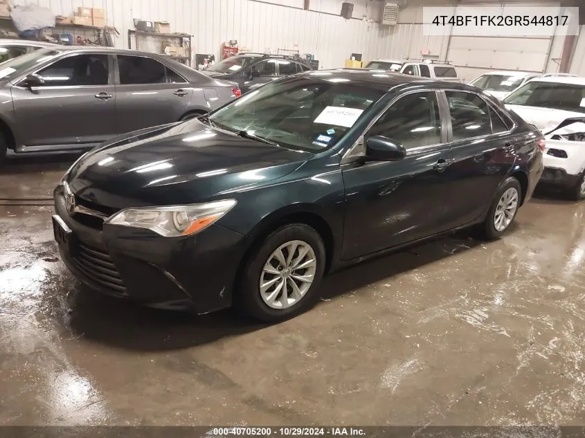 4T4BF1FK2GR544817 2016 Toyota Camry Le/Xle/Se/Xse