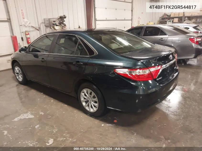 4T4BF1FK2GR544817 2016 Toyota Camry Le/Xle/Se/Xse