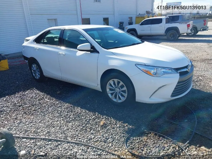 2016 Toyota Camry Le VIN: 4T1BF1FK5GU139013 Lot: 40708834