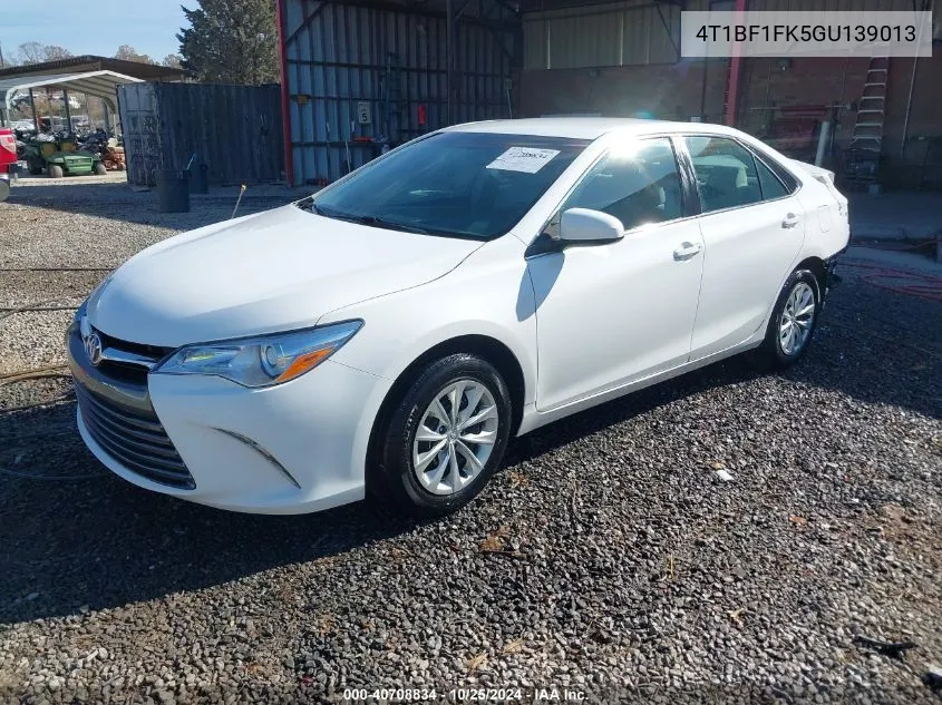 2016 Toyota Camry Le VIN: 4T1BF1FK5GU139013 Lot: 40708834