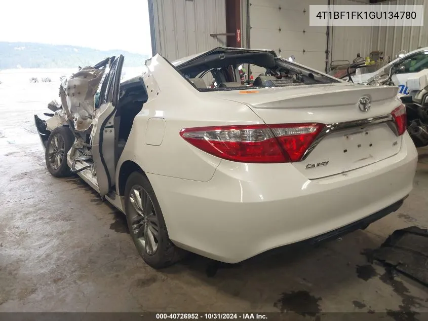 2016 Toyota Camry Se VIN: 4T1BF1FK1GU134780 Lot: 40726952