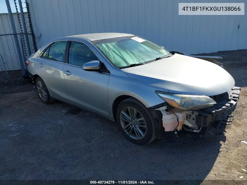 4T1BF1FKXGU138066 2016 Toyota Camry Se