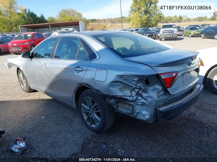 4T1BF1FKXGU138066 2016 Toyota Camry Se