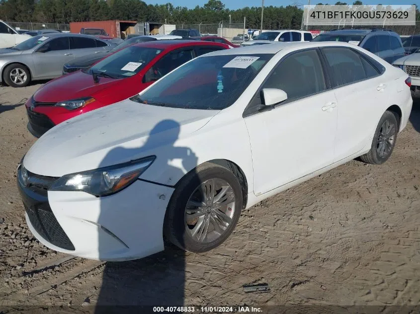 2016 Toyota Camry Se VIN: 4T1BF1FK0GU573629 Lot: 40748833