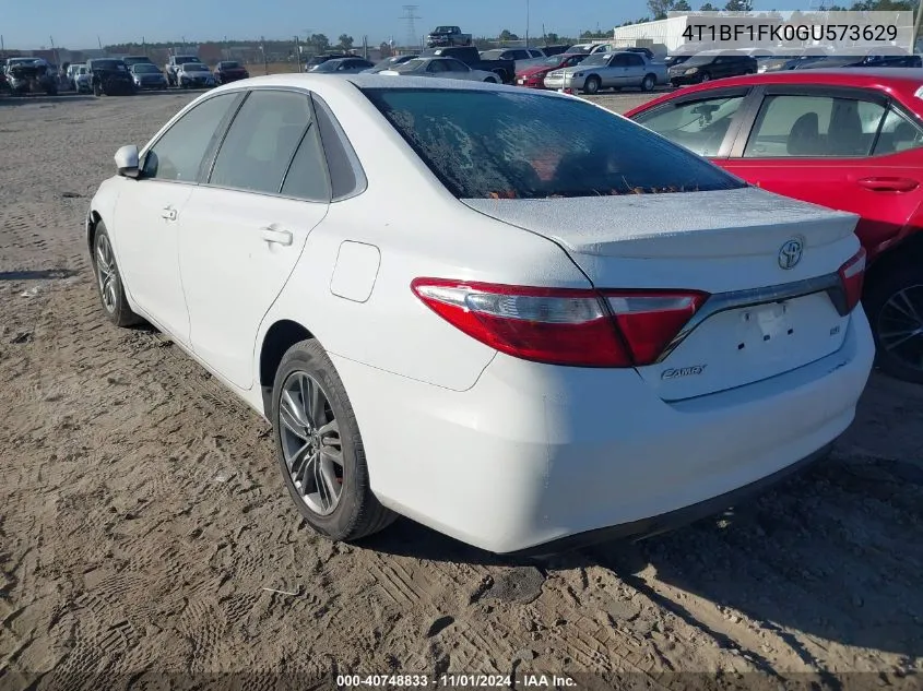 2016 Toyota Camry Se VIN: 4T1BF1FK0GU573629 Lot: 40748833