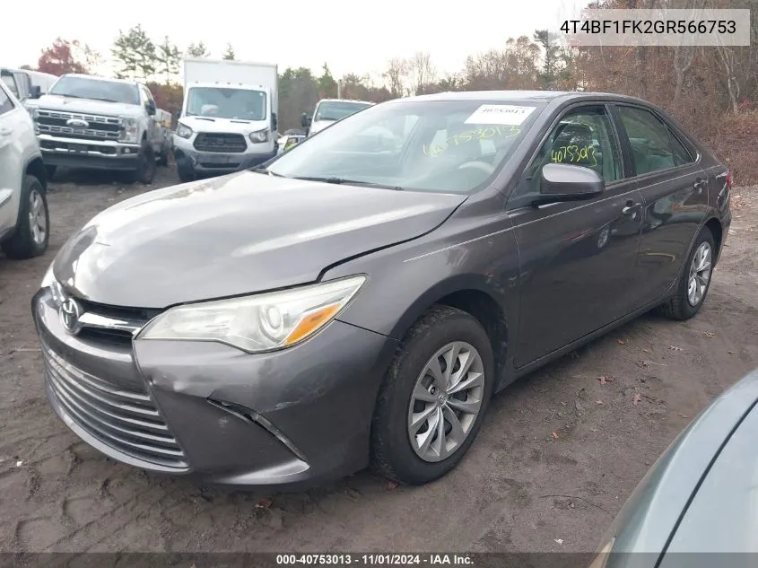 4T4BF1FK2GR566753 2016 Toyota Camry Le