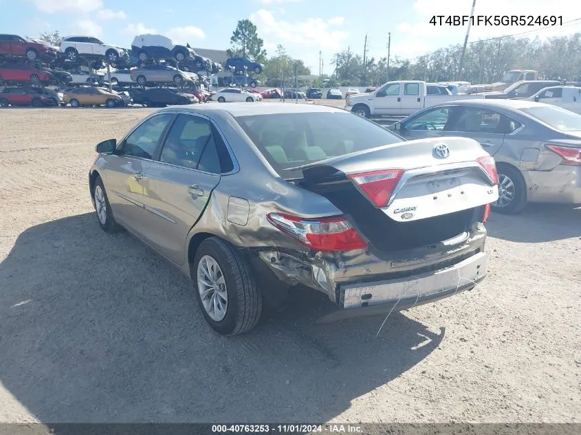 4T4BF1FK5GR524691 2016 Toyota Camry Le