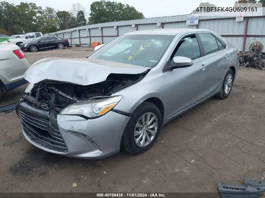 2016 Toyota Camry Le VIN: 4T1BF1FK4GU609161 Lot: 40769435